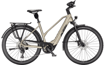 Straßenausgestattes Trekking Ebike von KTM mit Bosch Motor und 800Wh Akku
