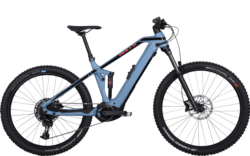 Bulls E-MTB mit Vollfederung für maximalen Komfort.