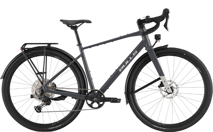 Gravel Bike mit Straßenaustattung und Shimano Schaltung